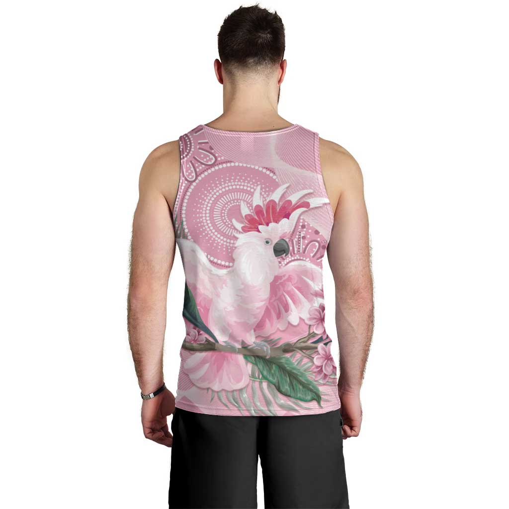 Pink Cockatoo Australia Men Tank Top Aussie Cacatua Leadbeateri - Aboriginal Art