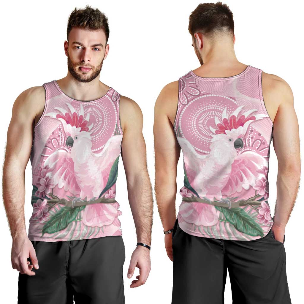 Pink Cockatoo Australia Men Tank Top Aussie Cacatua Leadbeateri - Aboriginal Art