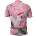 Pink Cockatoo Australia Polo Shirt Aussie Cacatua Leadbeateri - Aboriginal Art