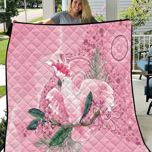 Pink Cockatoo Australia Quilt Aussie Cacatua Leadbeateri - Aboriginal Art
