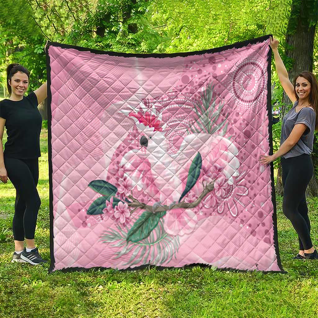 Pink Cockatoo Australia Quilt Aussie Cacatua Leadbeateri - Aboriginal Art