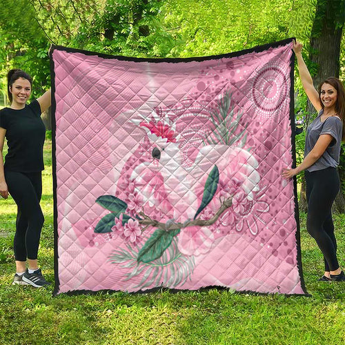 Pink Cockatoo Australia Quilt Aussie Cacatua Leadbeateri - Aboriginal Art