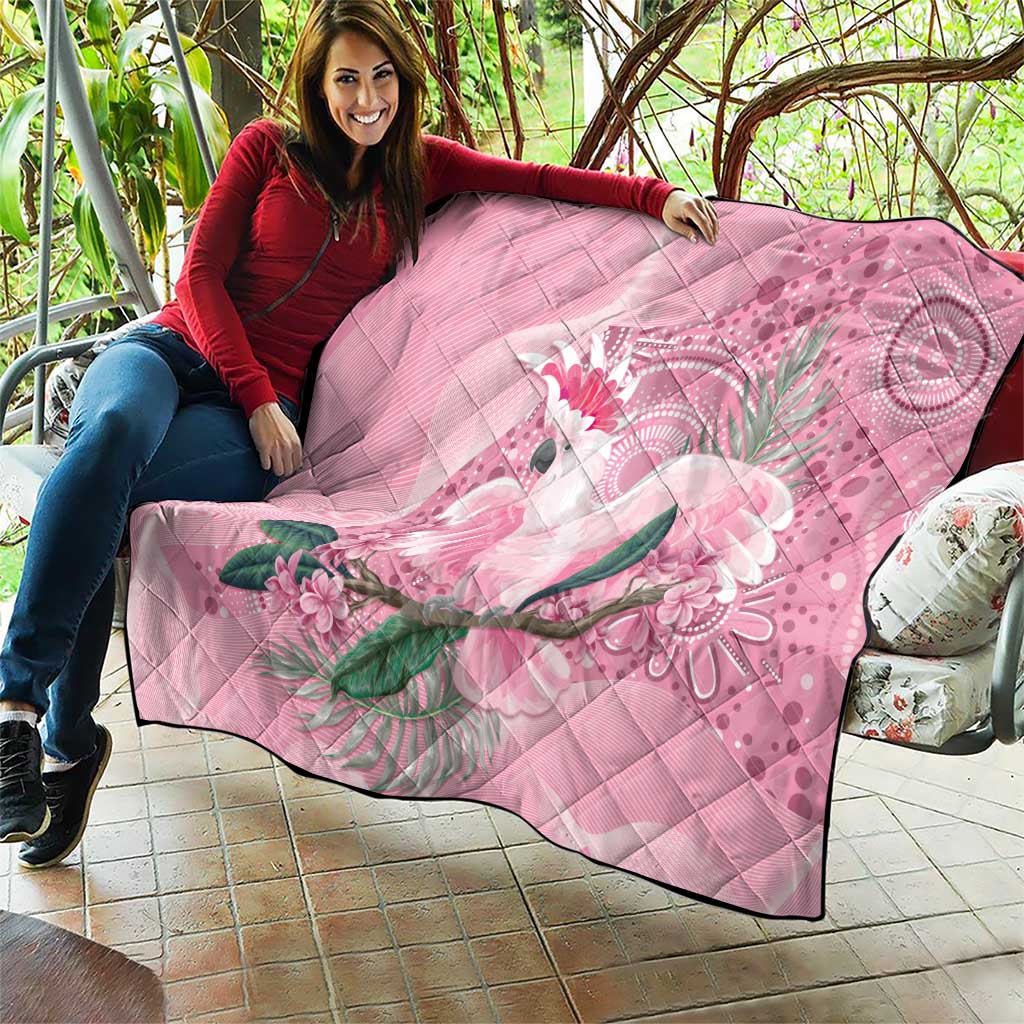 Pink Cockatoo Australia Quilt Aussie Cacatua Leadbeateri - Aboriginal Art