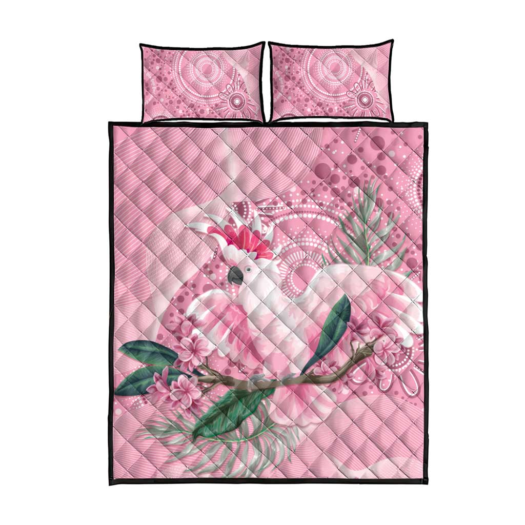 Pink Cockatoo Australia Quilt Bed Set Aussie Cacatua Leadbeateri - Aboriginal Art