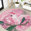 Pink Cockatoo Australia Round Carpet Aussie Cacatua Leadbeateri - Aboriginal Art