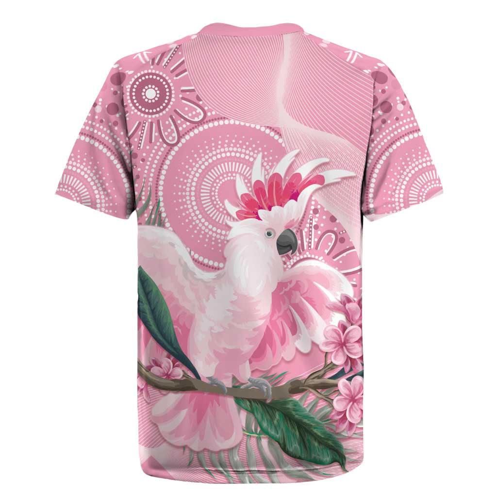 Pink Cockatoo Australia Rugby Jersey Aussie Cacatua Leadbeateri - Aboriginal Art