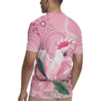 Pink Cockatoo Australia Rugby Jersey Aussie Cacatua Leadbeateri - Aboriginal Art