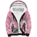 Pink Cockatoo Australia Sherpa Hoodie Aussie Cacatua Leadbeateri - Aboriginal Art