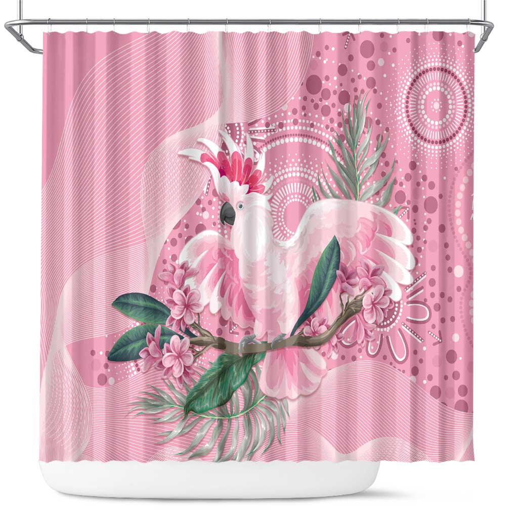 Pink Cockatoo Australia Shower Curtain Aussie Cacatua Leadbeateri - Aboriginal Art