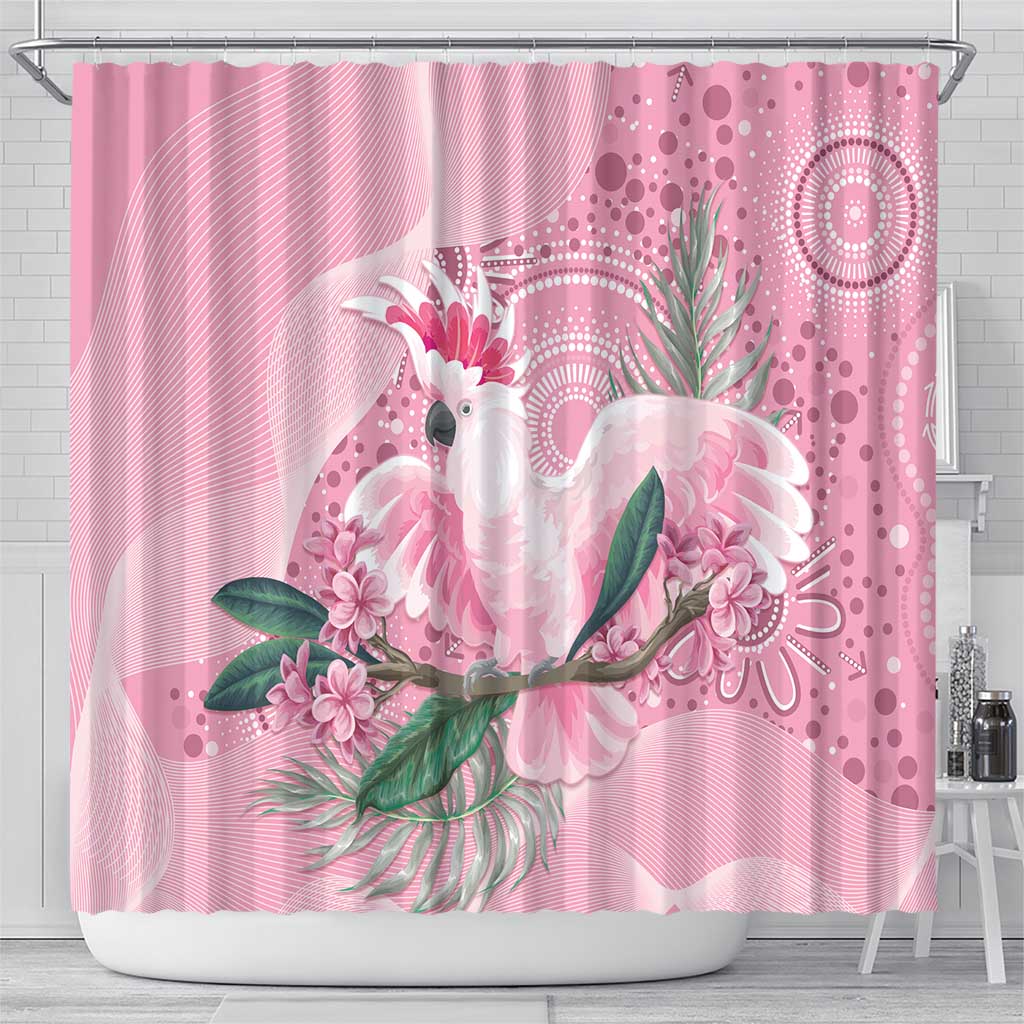 Pink Cockatoo Australia Shower Curtain Aussie Cacatua Leadbeateri - Aboriginal Art
