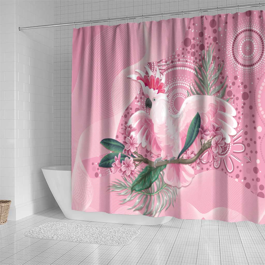Pink Cockatoo Australia Shower Curtain Aussie Cacatua Leadbeateri - Aboriginal Art