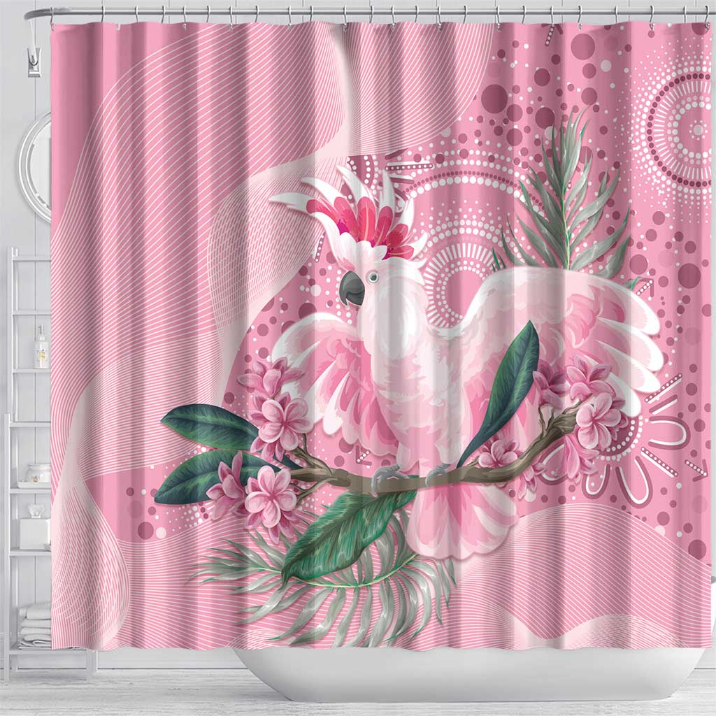 Pink Cockatoo Australia Shower Curtain Aussie Cacatua Leadbeateri - Aboriginal Art