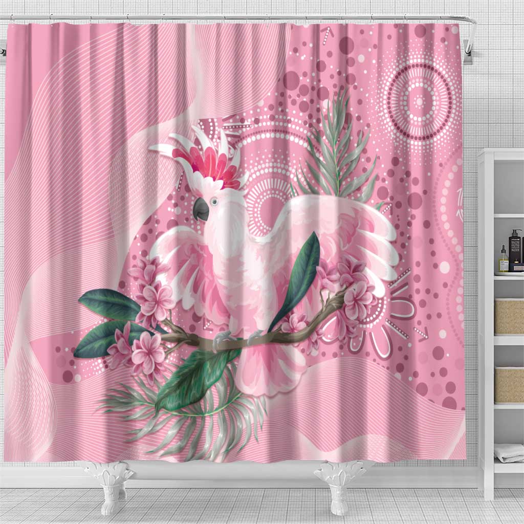 Pink Cockatoo Australia Shower Curtain Aussie Cacatua Leadbeateri - Aboriginal Art