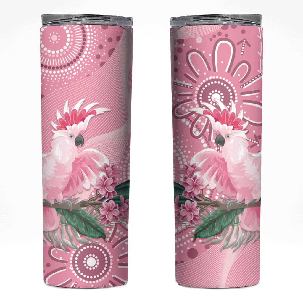 Pink Cockatoo Australia Skinny Tumbler Aussie Cacatua Leadbeateri - Aboriginal Art