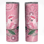 Pink Cockatoo Australia Skinny Tumbler Aussie Cacatua Leadbeateri - Aboriginal Art