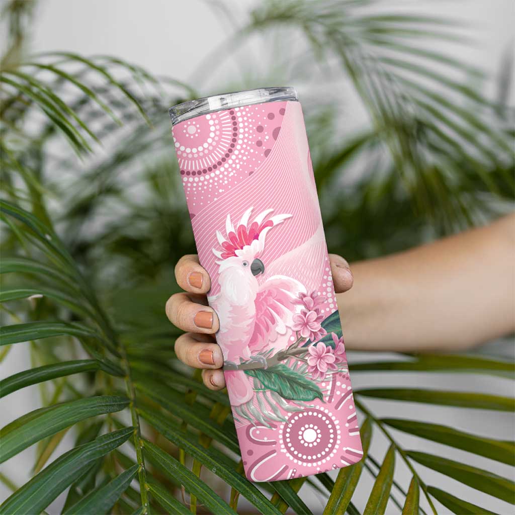 Pink Cockatoo Australia Skinny Tumbler Aussie Cacatua Leadbeateri - Aboriginal Art