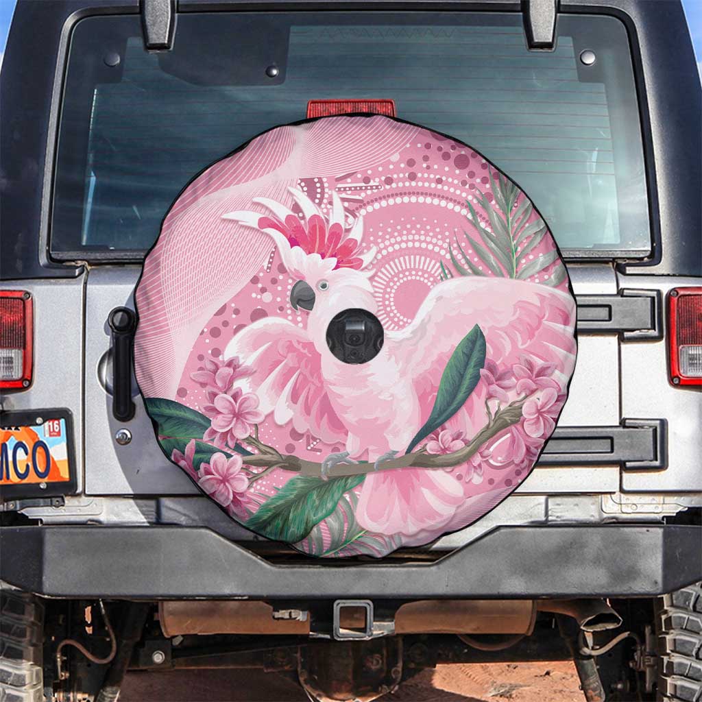 Pink Cockatoo Australia Spare Tire Cover Aussie Cacatua Leadbeateri - Aboriginal Art
