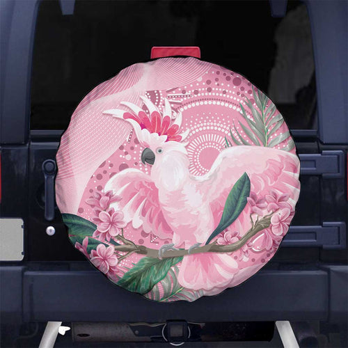 Pink Cockatoo Australia Spare Tire Cover Aussie Cacatua Leadbeateri - Aboriginal Art