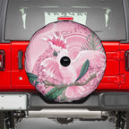 Pink Cockatoo Australia Spare Tire Cover Aussie Cacatua Leadbeateri - Aboriginal Art