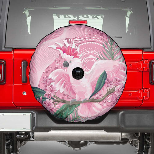 Pink Cockatoo Australia Spare Tire Cover Aussie Cacatua Leadbeateri - Aboriginal Art