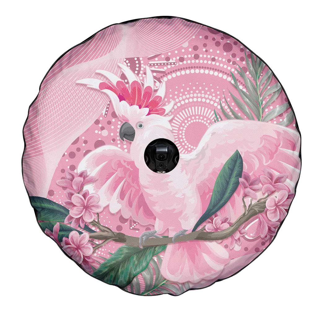 Pink Cockatoo Australia Spare Tire Cover Aussie Cacatua Leadbeateri - Aboriginal Art