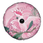 Pink Cockatoo Australia Spare Tire Cover Aussie Cacatua Leadbeateri - Aboriginal Art
