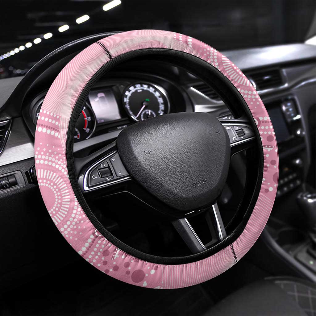 Pink Cockatoo Australia Steering Wheel Cover Aussie Cacatua Leadbeateri - Aboriginal Art