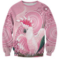 Pink Cockatoo Australia Sweatshirt Aussie Cacatua Leadbeateri - Aboriginal Art