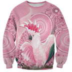 Pink Cockatoo Australia Sweatshirt Aussie Cacatua Leadbeateri - Aboriginal Art