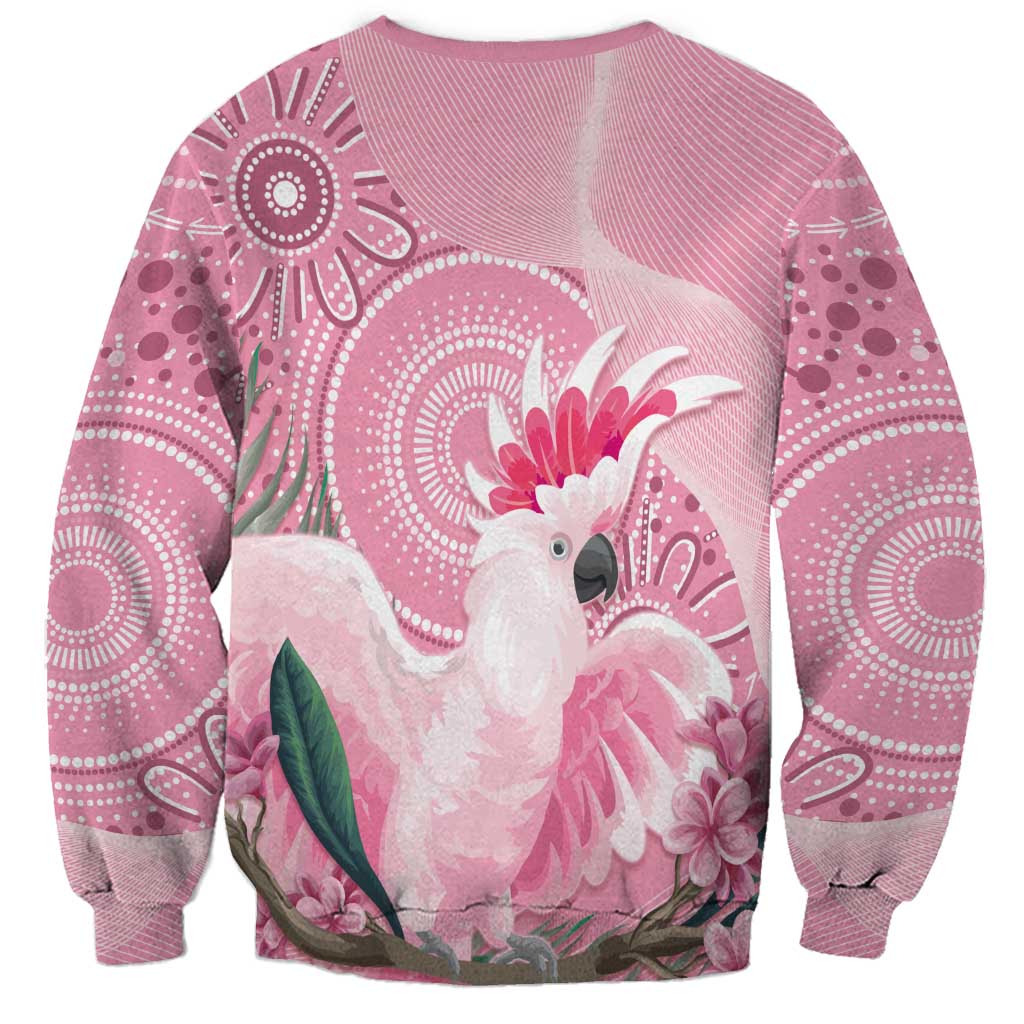 Pink Cockatoo Australia Sweatshirt Aussie Cacatua Leadbeateri - Aboriginal Art