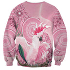 Pink Cockatoo Australia Sweatshirt Aussie Cacatua Leadbeateri - Aboriginal Art