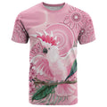 Pink Cockatoo Australia T Shirt Aussie Cacatua Leadbeateri - Aboriginal Art