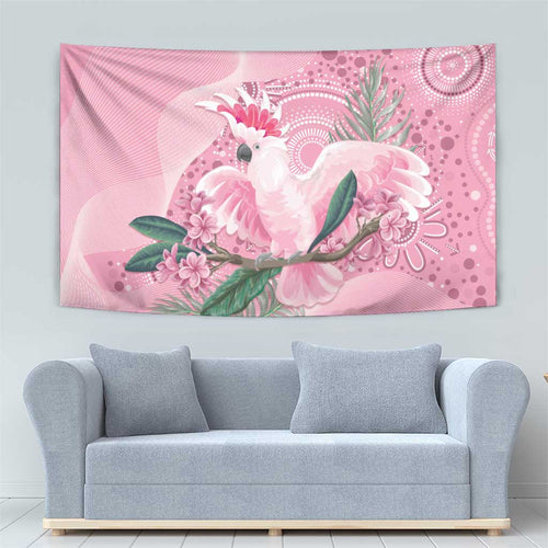 Pink Cockatoo Australia Tapestry Aussie Cacatua Leadbeateri - Aboriginal Art