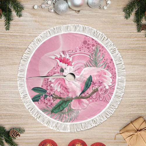 Pink Cockatoo Australia Tree Skirt Aussie Cacatua Leadbeateri - Aboriginal Art
