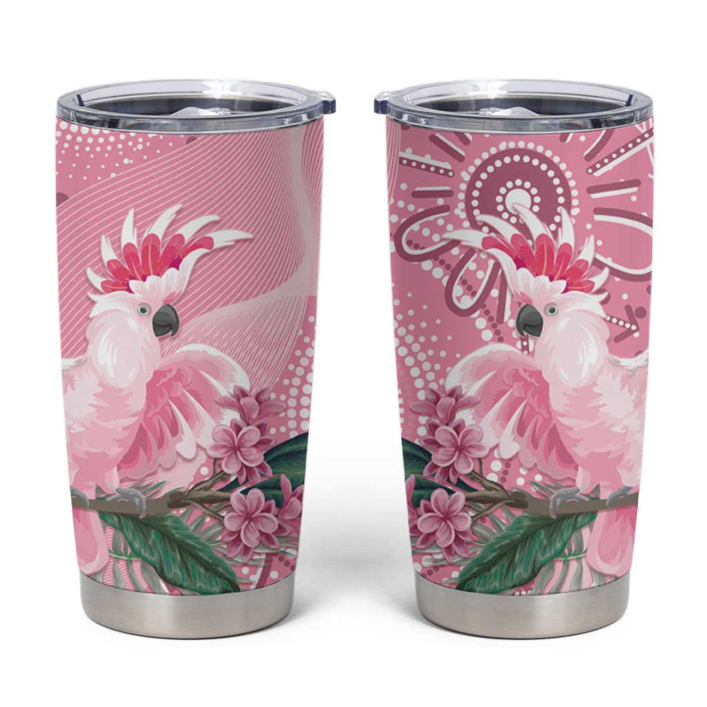 Pink Cockatoo Australia Tumbler Cup Aussie Cacatua Leadbeateri - Aboriginal Art