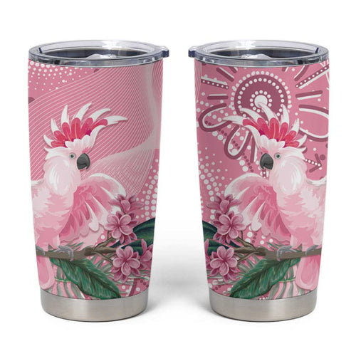 Pink Cockatoo Australia Tumbler Cup Aussie Cacatua Leadbeateri - Aboriginal Art