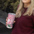 Pink Cockatoo Australia Tumbler Cup Aussie Cacatua Leadbeateri - Aboriginal Art