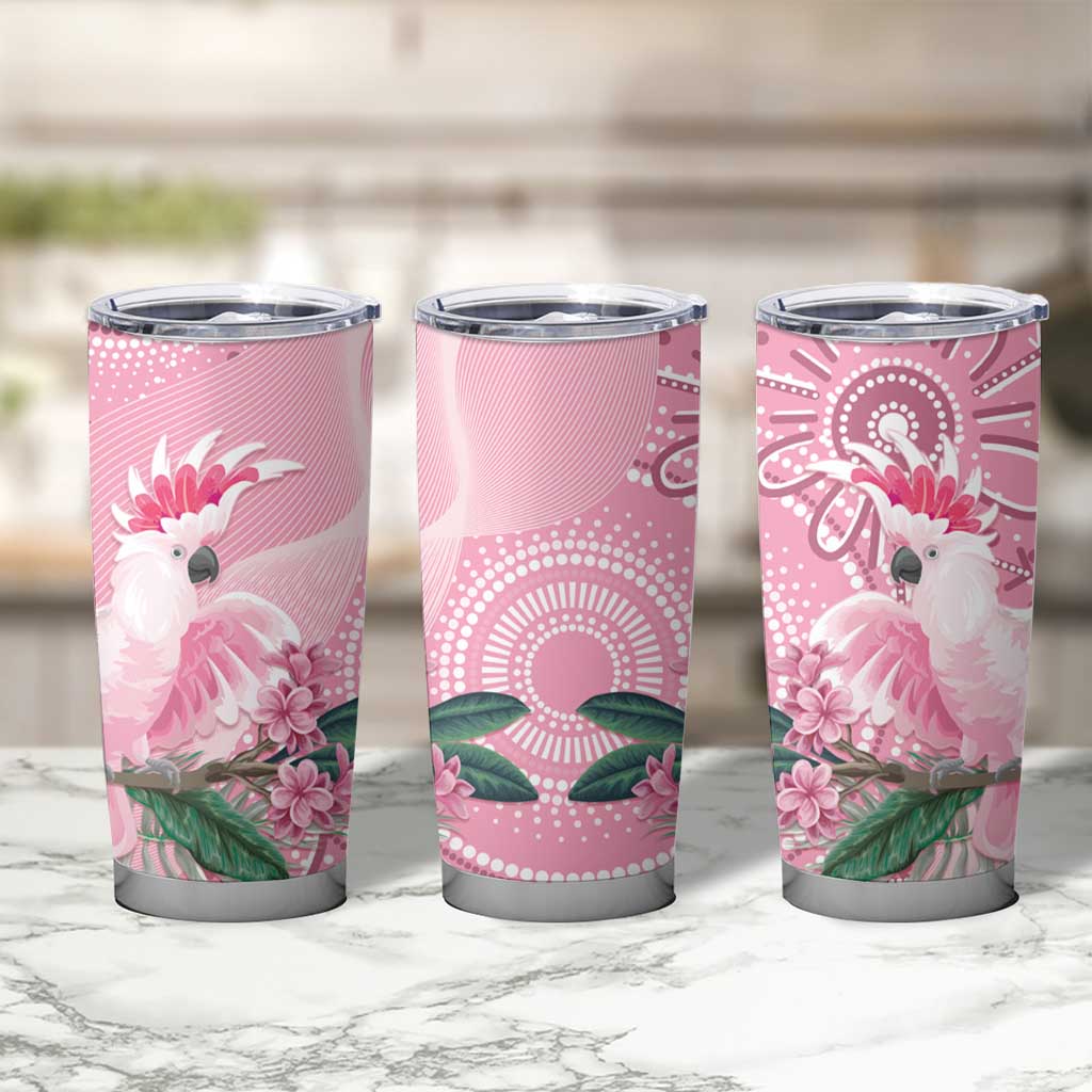 Pink Cockatoo Australia Tumbler Cup Aussie Cacatua Leadbeateri - Aboriginal Art