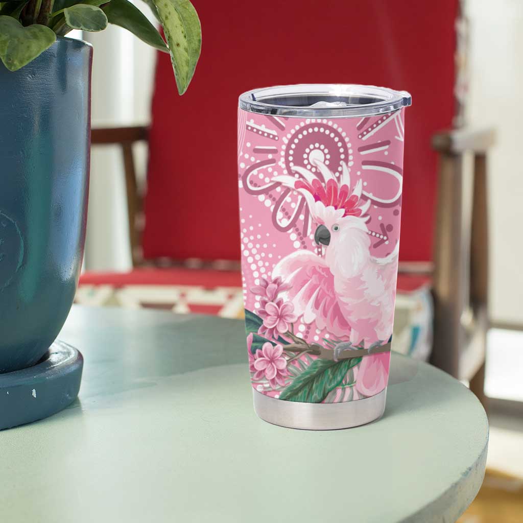 Pink Cockatoo Australia Tumbler Cup Aussie Cacatua Leadbeateri - Aboriginal Art