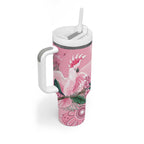 Pink Cockatoo Australia Tumbler With Handle Aussie Cacatua Leadbeateri - Aboriginal Art