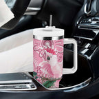 Pink Cockatoo Australia Tumbler With Handle Aussie Cacatua Leadbeateri - Aboriginal Art