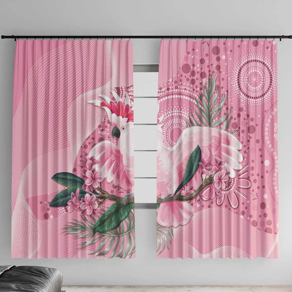 Pink Cockatoo Australia Window Curtain Aussie Cacatua Leadbeateri - Aboriginal Art