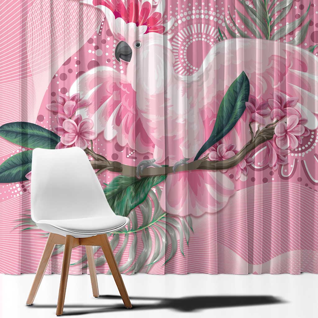 Pink Cockatoo Australia Window Curtain Aussie Cacatua Leadbeateri - Aboriginal Art