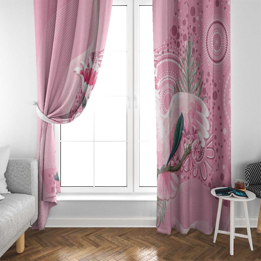 Pink Cockatoo Australia Window Curtain Aussie Cacatua Leadbeateri - Aboriginal Art