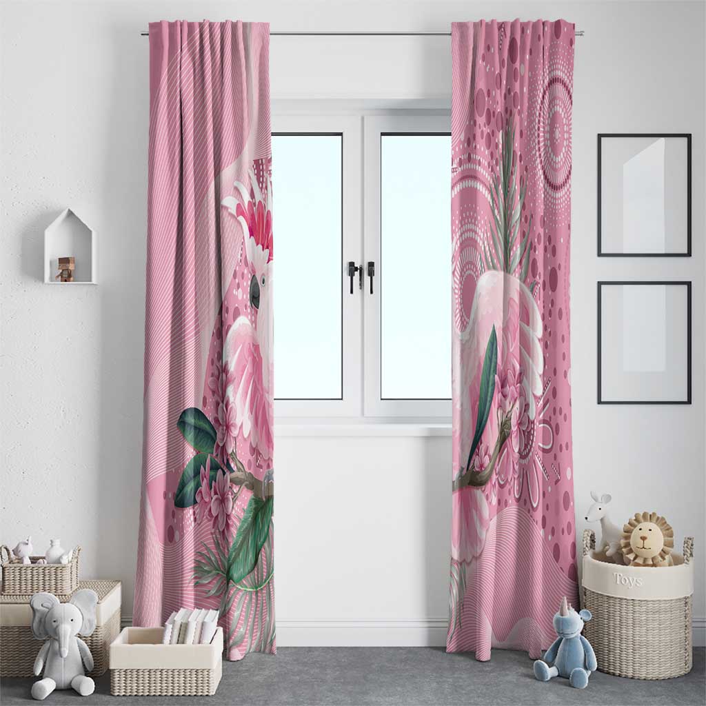 Pink Cockatoo Australia Window Curtain Aussie Cacatua Leadbeateri - Aboriginal Art