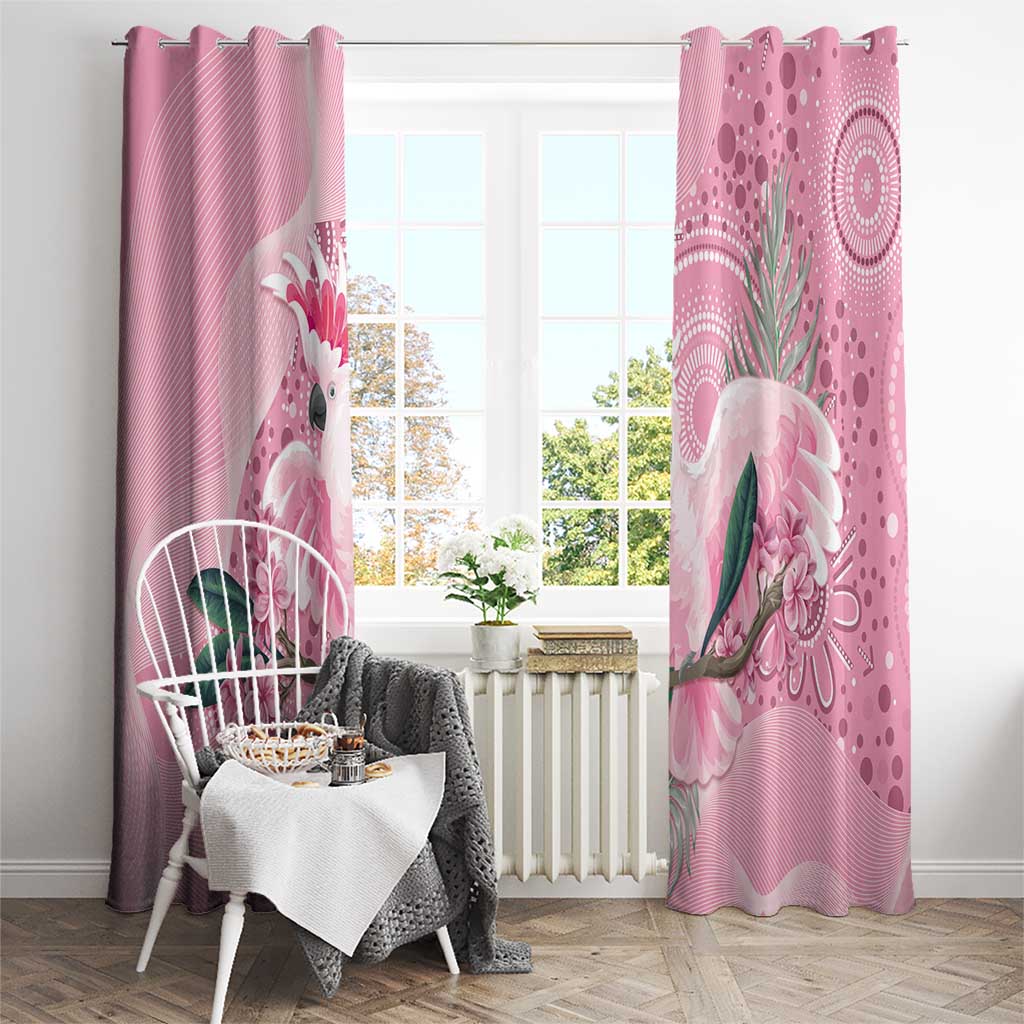 Pink Cockatoo Australia Window Curtain Aussie Cacatua Leadbeateri - Aboriginal Art