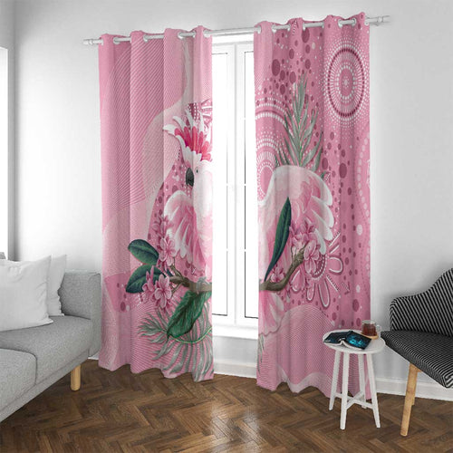 Pink Cockatoo Australia Window Curtain Aussie Cacatua Leadbeateri - Aboriginal Art