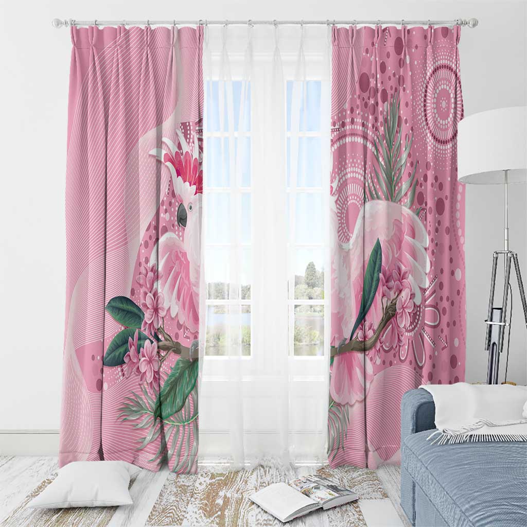 Pink Cockatoo Australia Window Curtain Aussie Cacatua Leadbeateri - Aboriginal Art