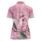 Pink Cockatoo Australia Women Polo Shirt Aussie Cacatua Leadbeateri - Aboriginal Art