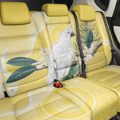 Australia Cacatua Galerita Back Car Seat Cover Sulphur-Crested Cockatoo - Aboriginal Art
